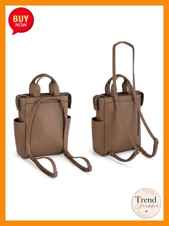 Vegan Leather Wrangler Backpack Purse Anti Theft Convertible Adjustable Straps
